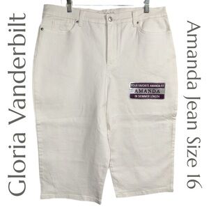 Gloria Vanderbilt - Amanda Skimmer Jean Shorts - Crystal White - Plus Size 16